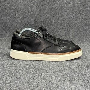 Allen Edmonds Burke Sneakers Men 14 Black Leather Low Lace Business Casual Shoes